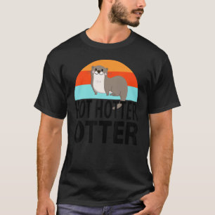 T-shirt Chaud Plus chaud Loutre Loutre Amour Dire Poisson
