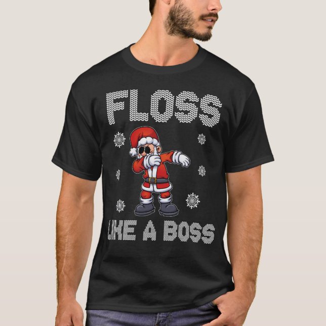 T-shirt chaudière de noël comme un patron dabbing santa cl (Devant)