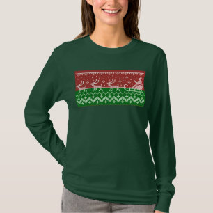 T-shirt Chaudron moche Le Père Noël traîne et rennes