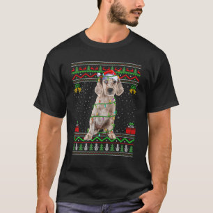 T-shirt Chauffage Xmas style Père Noël Anglais Setter Chie