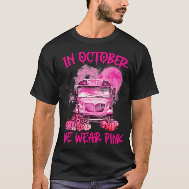 T-shirt Chauffeur de bus de l'école Peny Cancer du sein lé (Devant)