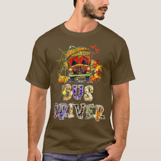 T-shirt Chauffeur de bus Ecole Bus Halloween Costume Avec