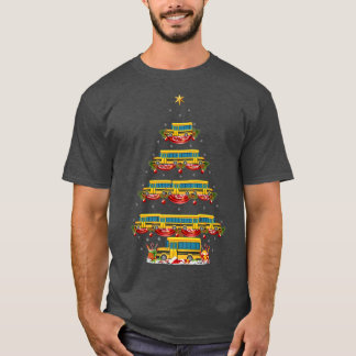 T-shirt Chauffeur de bus scolaire amusant Xmas Père Noël S