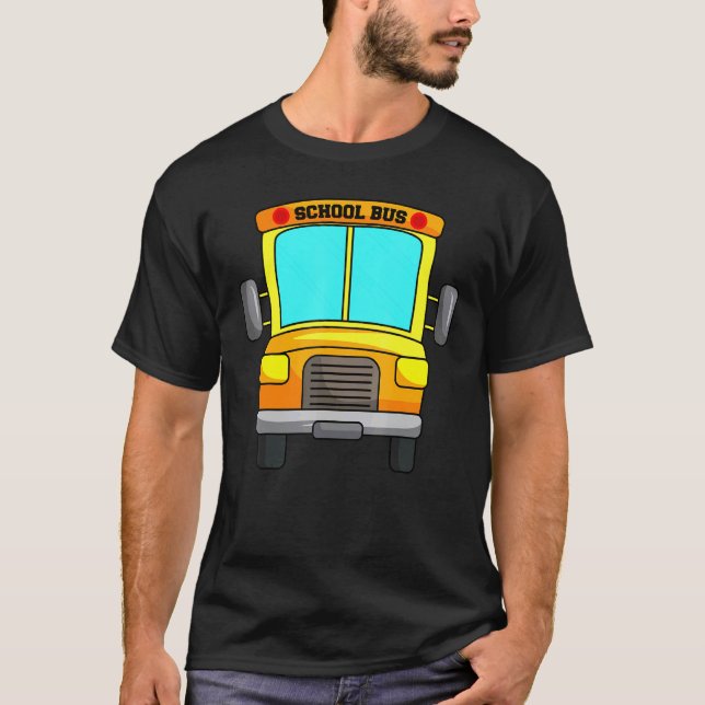 T-shirt Chauffeur de bus scolaire Navette jaune Transit ét (Devant)