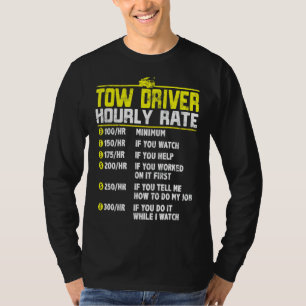 T-shirt Chauffeur de camion de remorque drôle taux horaire