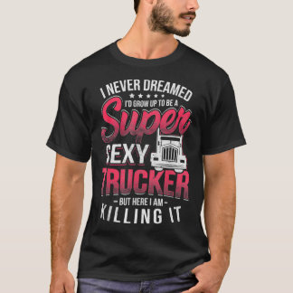 T-shirt Chauffeur de camion Novelty Semi Trailer Camion Bi