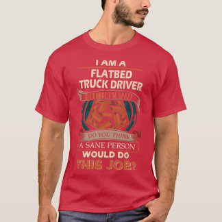 T-shirt Chauffeur de camion plat Volet personne Poste cade