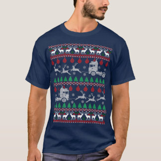 T-shirt Chauffeur de camion Vilain Chauffeur de Noël Camio
