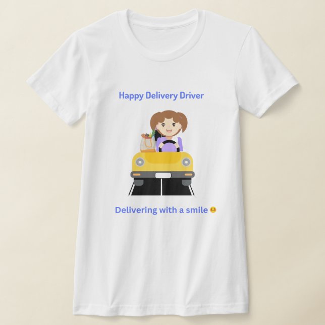 T-shirt Chauffeur de livraison heureux de livrer un t-shir (Poser)
