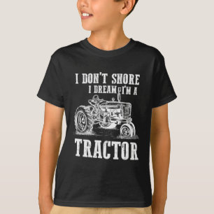 T-shirt Chauffeur de tracteur agricole amusant qui ronfle 