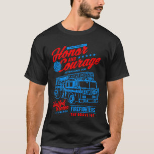 T-shirt Chauffeur d'honneur et de courage Camion de pompie