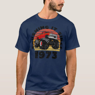 T-shirt Chauffeur Monster De Camion L'Écrasant Depuis 1973