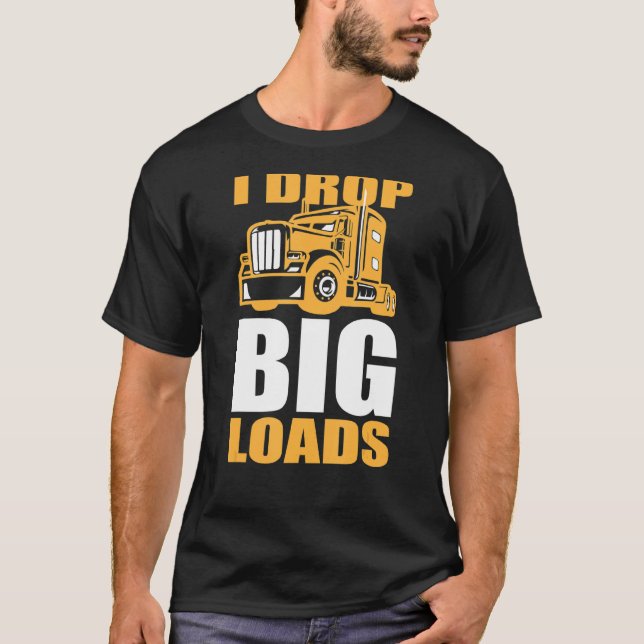 T-shirt Chauffeurs de camions et de gros traîneaux Je dépo (Devant)
