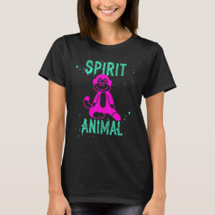 T-shirt Chaussette Singe Animal Spirituel Rose Confort Ani