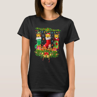 T-shirt Chaussettes de Noël Guépard X Mas Lumières Pyjama 