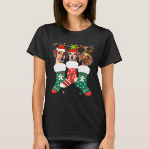 T-shirt Chaussettes de Noël pour chien teckel  Pyjama de N