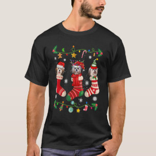 T-shirt Chaussettes de Noël pour Shih Tzu Xmas Chien  