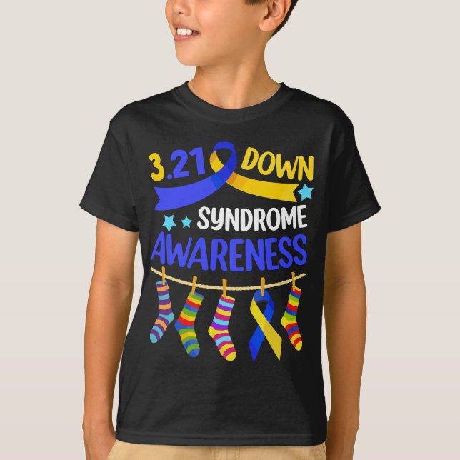 T-shirt Chaussettes de sensibilisation de la Journée mondi (Devant)