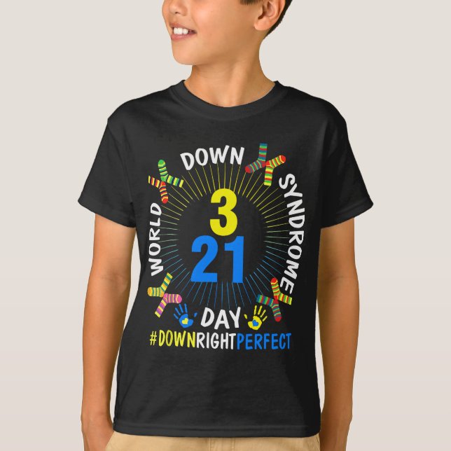 T-shirt Chaussettes de sensibilisation de la Journée mondi (Devant)