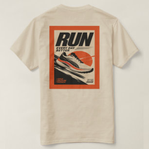T-shirt Chaussure de course devant poitrine & Affiche de c