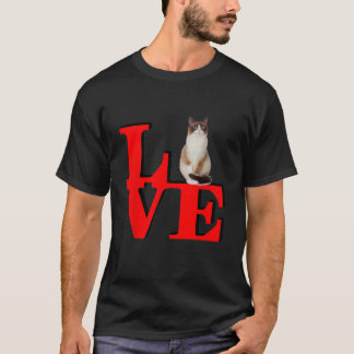 T-shirt Chaussure de neige Love Park J'aime mon chat