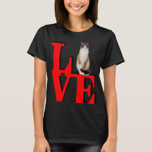 T-shirt Chaussure de neige Love Park J'aime mon chat