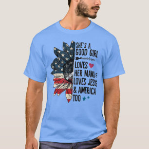 T-shirt Chaussure Une Bonne Fille Aime Sa Mama Aime Jesuss