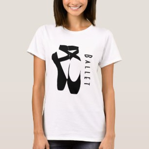 T-shirt Chaussures de Ballet Noir En Pointe