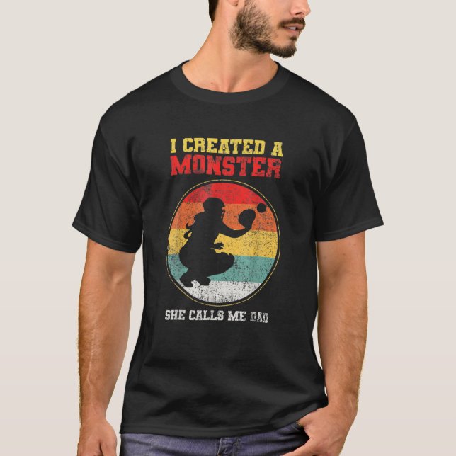 T-shirt Chaussures de Fête des pères papa de balle-softbal (Devant)