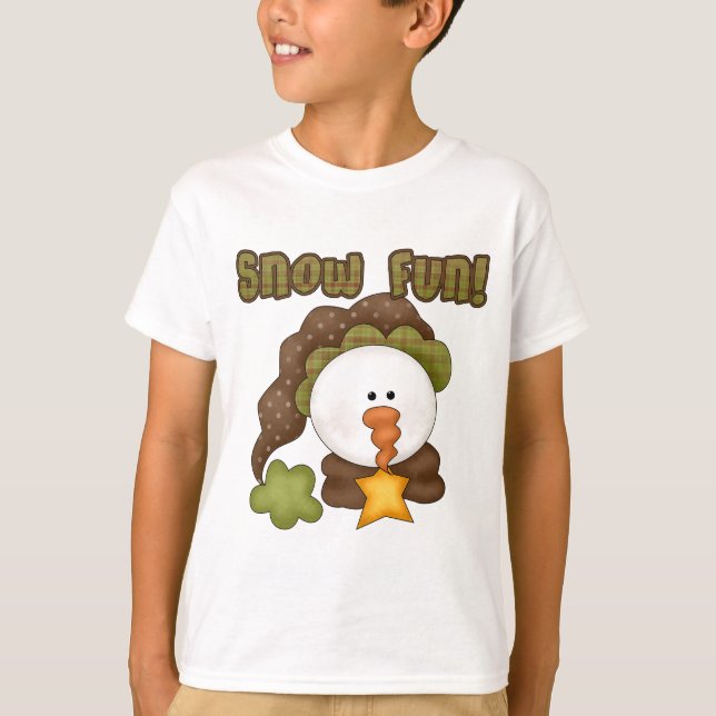 T-shirt Chaussures et cadeaux One Fun de neige (Devant)