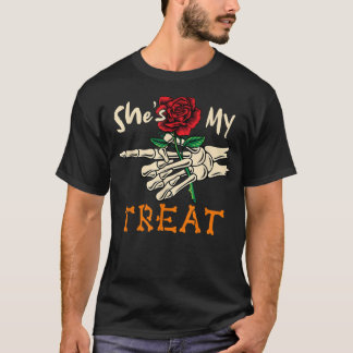 T-shirt Chaussures Mon Traitement Halloween Squelette Flux