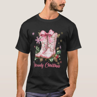 T-shirt Chaussures roses de Noël vintage Ouest Coque