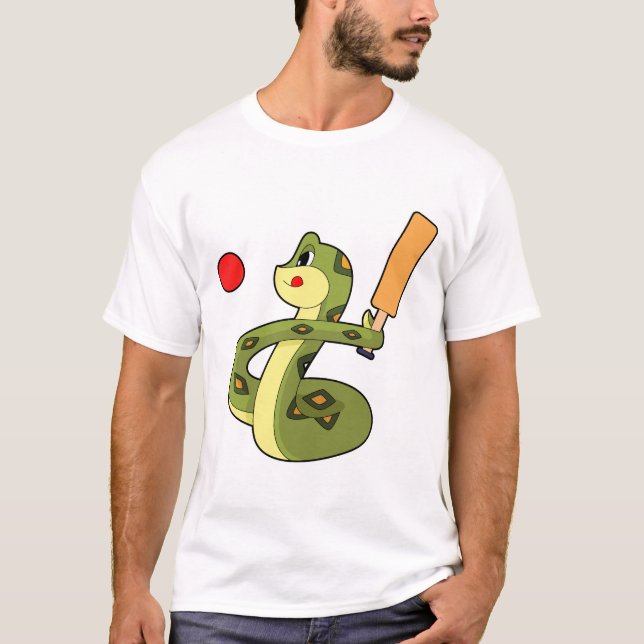 T-shirt Chauve-souris de cricket serpent (Devant)