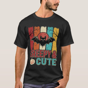 T-shirt Chauve-souris Halloween Mignonne et Flippante Grap