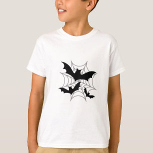 T-shirt Chauves-souris éffrayantes et Halloween Spiderweb