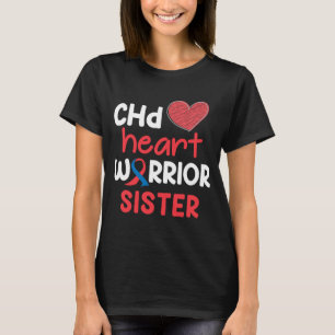 T-shirt CHD Coeur Maladie Guerrier Fière Soeur Sensibilisa
