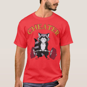 T-shirt Cheater Racoon Deadlift Poids Bodybuilding