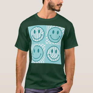 T-shirt Checkerboard Smile Face Funny Happy Face Tendance
