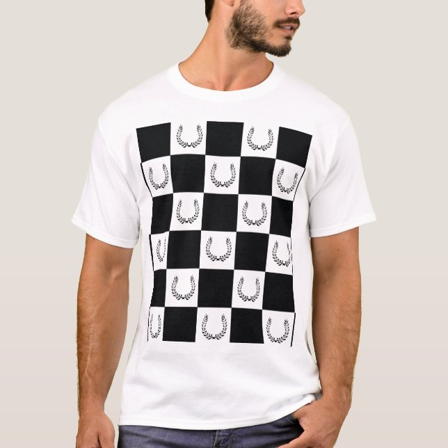 T-shirt checkered de logo de cartel (Devant)
