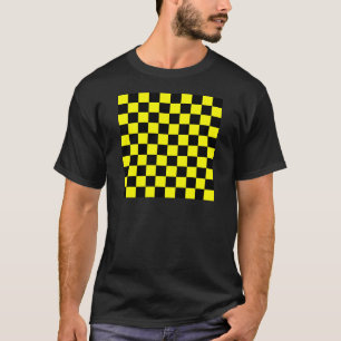 T-shirt Checkered - noir et jaune