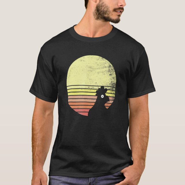 T-shirt Cheeky Chicken Retro Sunset Chicken (Devant)