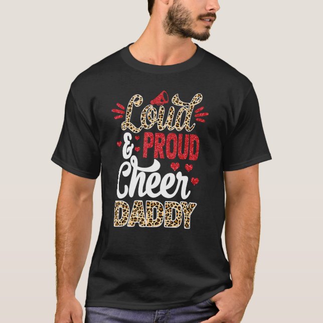 T-shirt Cheer Daddy Plus Grand Empreinte de léopard De Ven (Devant)
