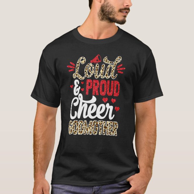 T-shirt Cheer Godmère Plus Grand Empreinte de léopard Vent (Devant)