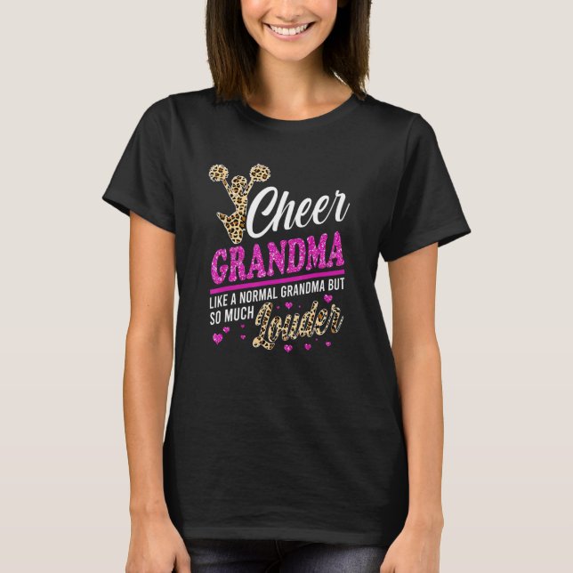 T-shirt Cheer Grand-Mère Plus Grand Empreinte de léopard V (Devant)