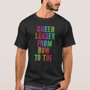 T-shirt Cheer Leader De Bow À Toe Équipe Cheerleader