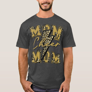 T-shirt Cheer Maman Feu boulon Cheer Leopard Gold