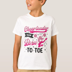 T-shirt Cheer Menant Cheerleader De L'arc Aux Orteils _3 