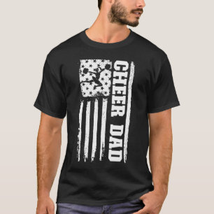 T-shirt Cheer Papa American Flag Pom-pom girl Papa Cheer P
