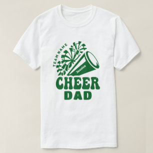 T-shirt Cheer Papa avec Nom d'équipe personnalisé et Nom d