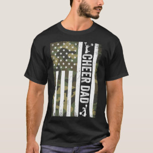 T-shirt Cheer Papa Camo Fête des pères Drapeau Américain C